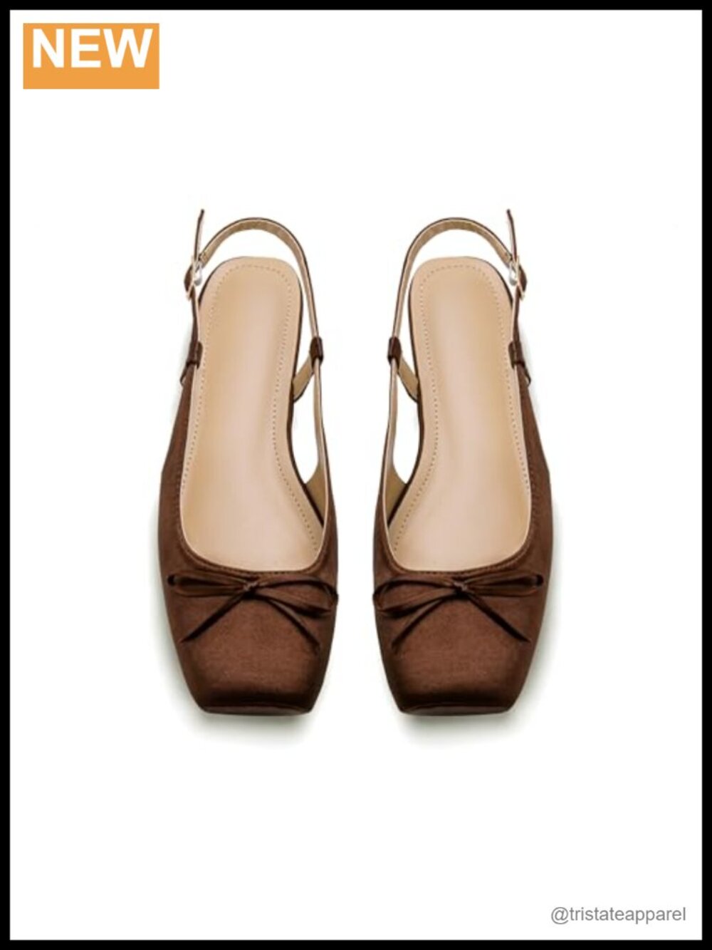 Satin Ballet Flats Slingback Square Toe Bow Knit Dressy Flat Shoes Ankle Buckle